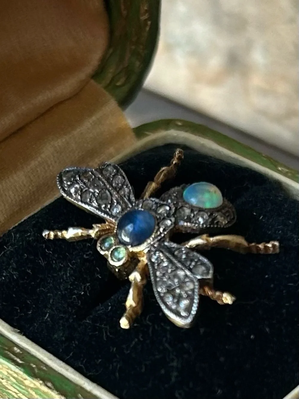 Antique Insect Natural Gems Victorian Pendant - Picture 3 of 14